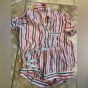 Victoria's Secret Striped Pink and White Sleepwear